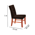 Kit 4 Cadeiras De Jantar Estofada Marrom Em Veludo Sirt