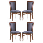 Kit 4 Cadeiras De Jantar Estofada Mônaco 48 X 102 Cm Madeira