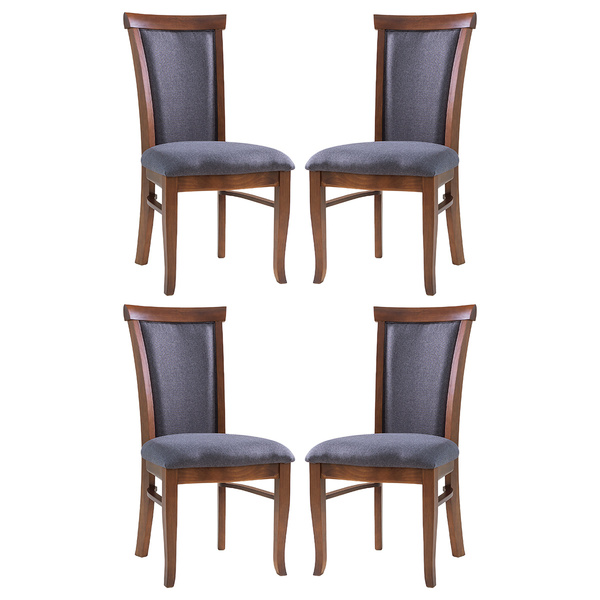 Kit 4 Cadeiras De Jantar Estofada Mônaco 48 X 102 Cm Madeira