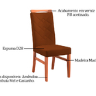 Kit 4 Cadeiras De Jantar Estofada Ocre Em Veludo Almere