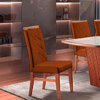 Kit 4 Cadeiras De Jantar Estofada Ocre Em Veludo Almere