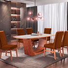 Kit 4 Cadeiras De Jantar Estofada Ocre Em Veludo Kloten