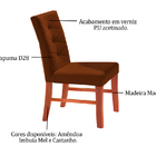 Kit 4 Cadeiras De Jantar Estofada Ocre Em Veludo Sirt