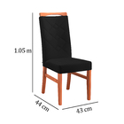 Kit 4 Cadeiras De Jantar Estofada Preto Em Veludo Almere