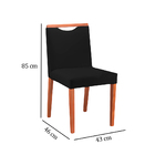 Kit 4 Cadeiras De Jantar Estofada Preto Em Veludo Edam