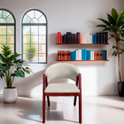 Kit 4 Cadeiras De Jantar Estofada Tecido Facto Madeira Maciça