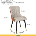 Kit 4 Cadeiras De Jantar Estofada Verona Design Italiano Enco
