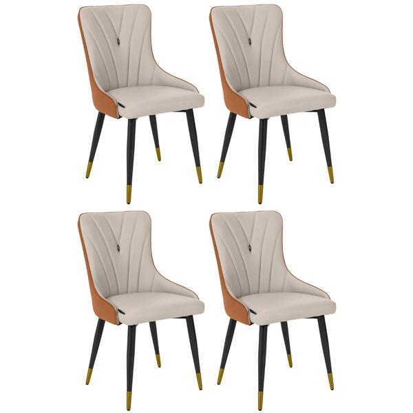 Kit 4 Cadeiras De Jantar Estofada Verona Design Italiano Enco