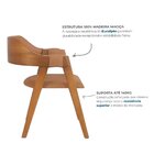 Kit 4 Cadeiras De Jantar Estofadas Em Madeira Maciça E Corino