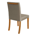 Kit 4 Cadeiras De Jantar Estofadas Veludo Bege Paula Base Mad