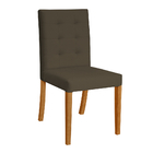 Kit 4 Cadeiras De Jantar Estofadas Veludo Marrom Paula Base M