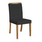 Kit 4 Cadeiras De Jantar Estofadas Veludo Preto Vitoria Base