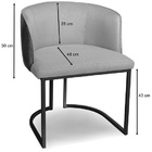 Kit 4 Cadeiras De Jantar Florença Compose Linho Azul Jeans E