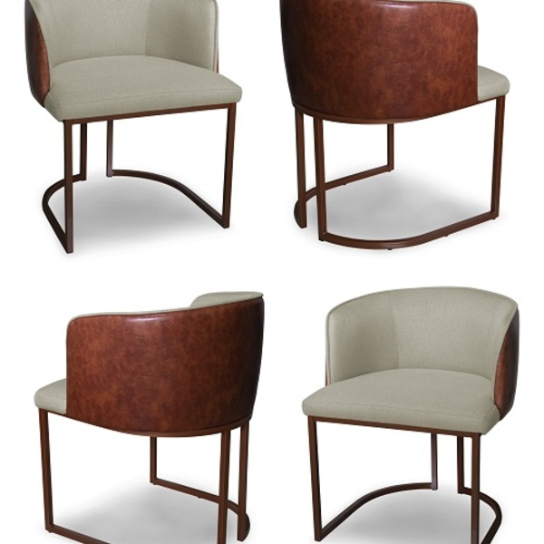 Kit 4 Cadeiras De Jantar Florença Compose Linho Bege E Couris