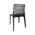 Kit 4 Cadeiras De Jantar Gruvier Vazado Em Polipropileno Preto