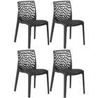 Kit 4 Cadeiras De Jantar Gruvyer Design Em Polipropileno - Pr
