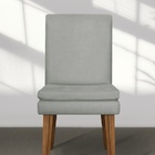 Kit 4 Cadeiras De Jantar Jade Suede Cinza Claro - Meu Lar Dec