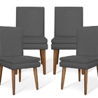 Kit 4 Cadeiras De Jantar Jade Suede Grafite - Meu Lar Decoraç