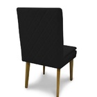 Kit 4 Cadeiras De Jantar Jade Suede Preto - Meu Lar Decorações