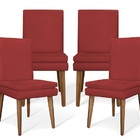 Kit 4 Cadeiras De Jantar Jade Suede Verde - Meu Lar Decorações