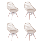 Kit 4 Cadeiras De Jantar Kaila Fendi