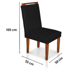 Kit 4 Cadeiras De Jantar Lyon Suede Pés Castanho - Pallazio -