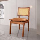 Kit 4 Cadeiras De Jantar Madeira 100% Maciça Tauari E Rattan