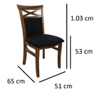 Kit 4 Cadeiras De Jantar Madeira Maciça Eduarda Verniz Imbuia