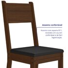 Kit 4 Cadeiras De Jantar Mdf Milano Amêndoa/preto