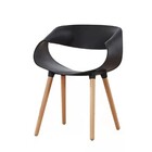 Kit 4 Cadeiras De Jantar Onda Moderna Confortável Versátil Sa