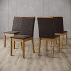 Kit 4 Cadeiras De Jantar Roma Multimóveis Cr5012 Marrom