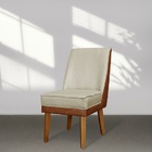 Kit 4 Cadeiras De Jantar Virgínia Composê Linho Bege E Couris