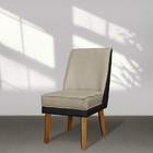 Kit 4 Cadeiras De Jantar Virgínia Composê Linho Castor E Cour