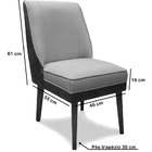 Kit 4 Cadeiras De Jantar Virgínia Composê Veludo Bege E Preto