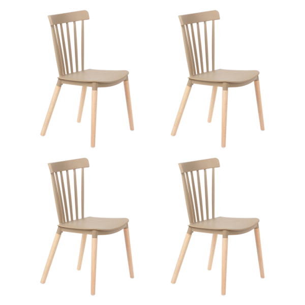 Kit 4 Cadeiras De Jantar Windsor Fendi