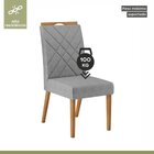 Kit 4 Cadeiras De Linho Para Sala De Jantar Wood Belgica Mel/