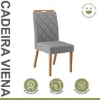 Kit 4 Cadeiras De Linho Para Sala De Jantar Wood Viena Mel/ci