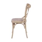 Kit 4 Cadeiras De Madeira E Assento Em Rattan  Madeira