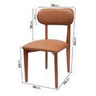 Kit 4 Cadeiras De Madeira Maciça E Estofada Liz Espresso Móve