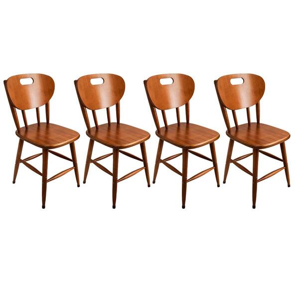 Kit 4 Cadeiras De Madeira Maciça Para Cozinha Sala De Jantar