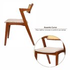 Kit 4 Cadeiras De Madeira Maciça Tauari E Rattan Natural Com