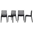 Kit 4 Cadeiras De Mesa Sala Para Jantar Gruvyer Design Preta