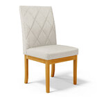 Kit 4 Cadeiras De Sala De Jantar Estofadas Gomes Madeira Maci