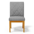 Kit 4 Cadeiras De Sala De Jantar Estofadas Gomes Madeira Maci