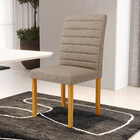 Kit 4 Cadeiras De Sala De Jantar Estofadas Veiga Madeira Maci