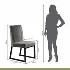 Kit 4 Cadeiras De Veludo Com Pés Metálicos Para Sala De Janta