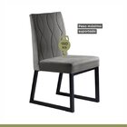 Kit 4 Cadeiras De Veludo Com Pés Metálicos Para Sala De Janta