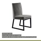 Kit 4 Cadeiras De Veludo Com Pés Metálicos Para Sala De Janta