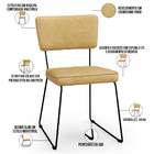 Kit 4 Cadeiras Decorativa Estofada Para Sala De Jantar Allana