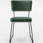 Kit 4 Cadeiras Decorativa Estofada Sala De Jantar Base Aço Al